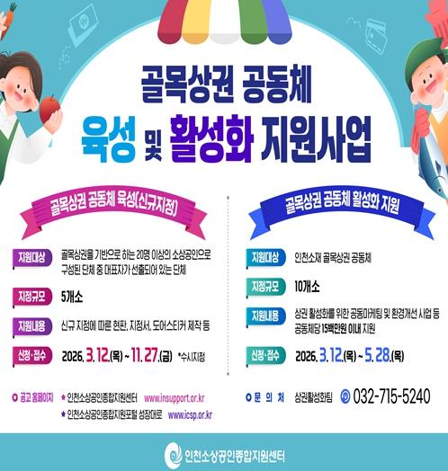 "골목상권 다시 살린다"… 인천시 공동체 활성화 지원사업 추진 기사 이미지