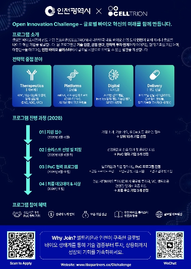 셀트리온과 손잡는다…인천, 글로벌 오픈이노베이션 추진 기사 이미지