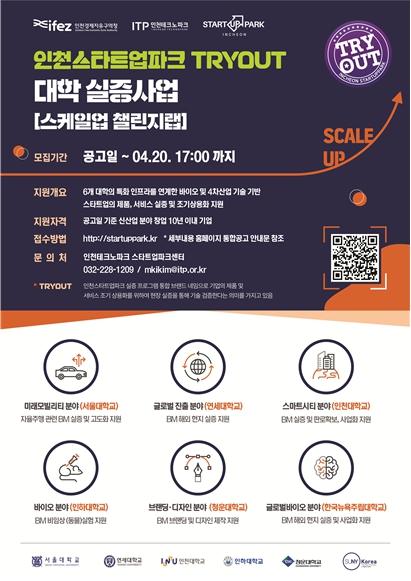 대학 6곳과 손잡는다…인천, 스타트업 실증 본격 확대 기사 이미지