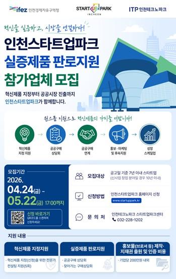 실증 넘어 ‘공공시장 진입’까지…인천, 스타트업 지원 확대 기사 이미지