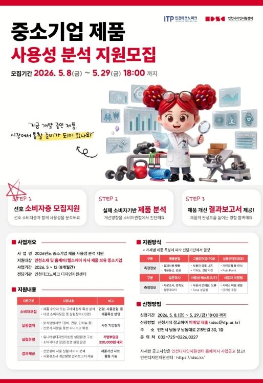 “쓰기 편해야 팔린다”…중소기업 사용성 분석 지원 기사 이미지