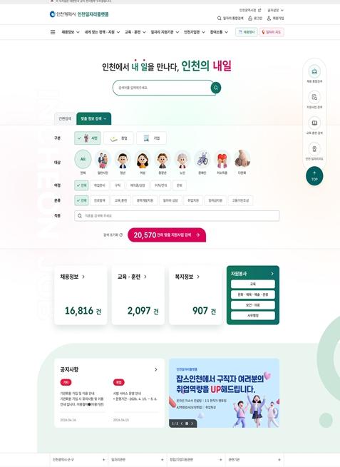 흩어진 일자리 정보 한눈에 … ‘인천일자리플랫폼’ 공개 기사 이미지