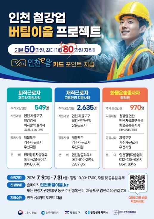 제물포구, 철강업 고용위기 대응 본격화…버팀이음 프로젝트 추진 기사 이미지